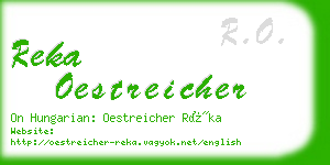 reka oestreicher business card